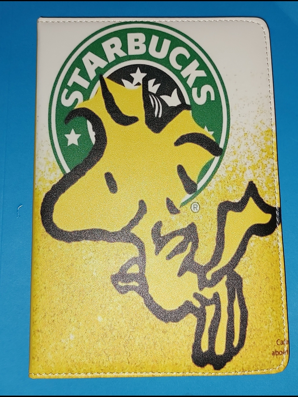 Starbucks Yellow White Green Woodstock PU Leather Notebook Journal